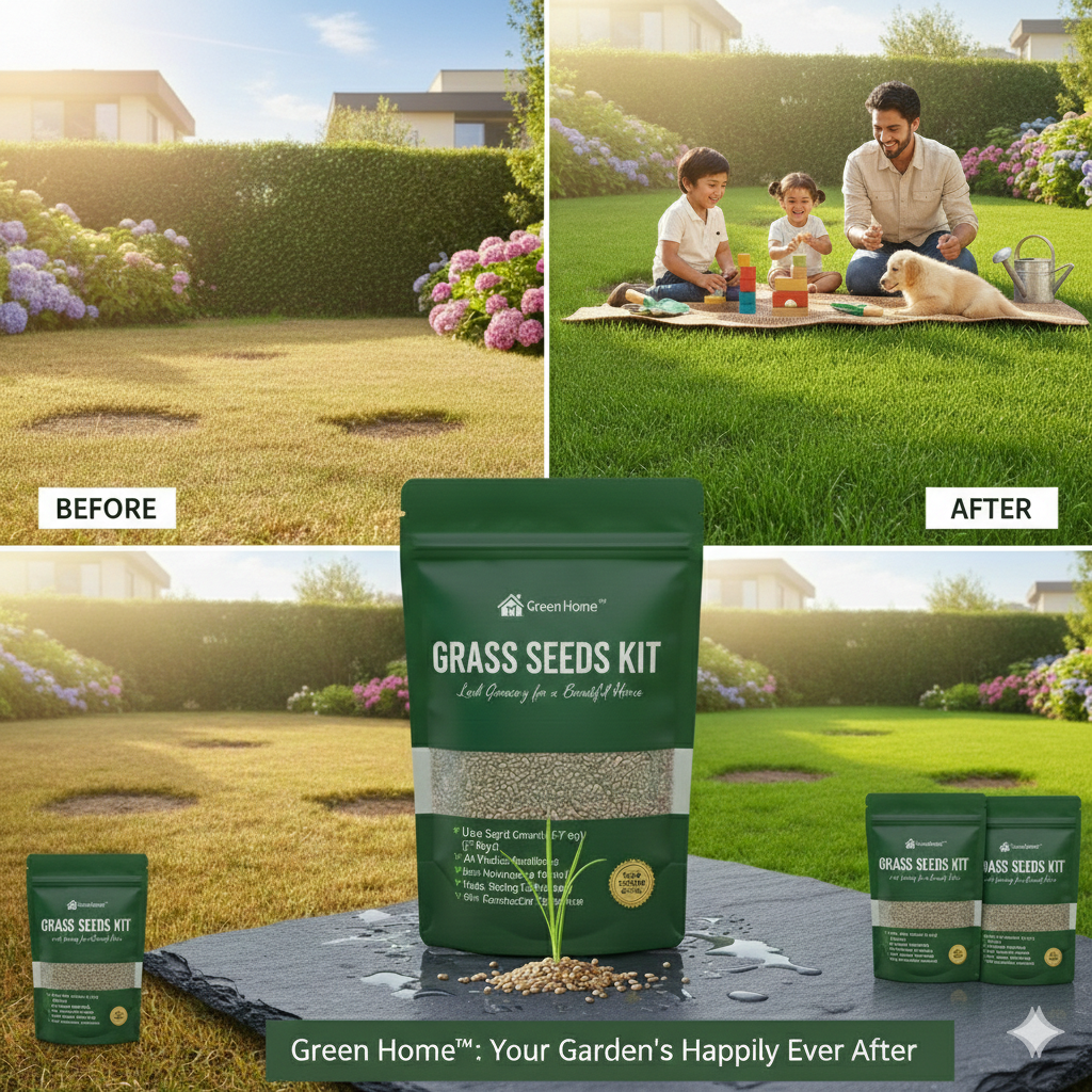 Green Home™ Premium Grass Seeds kit (Pack of 2)