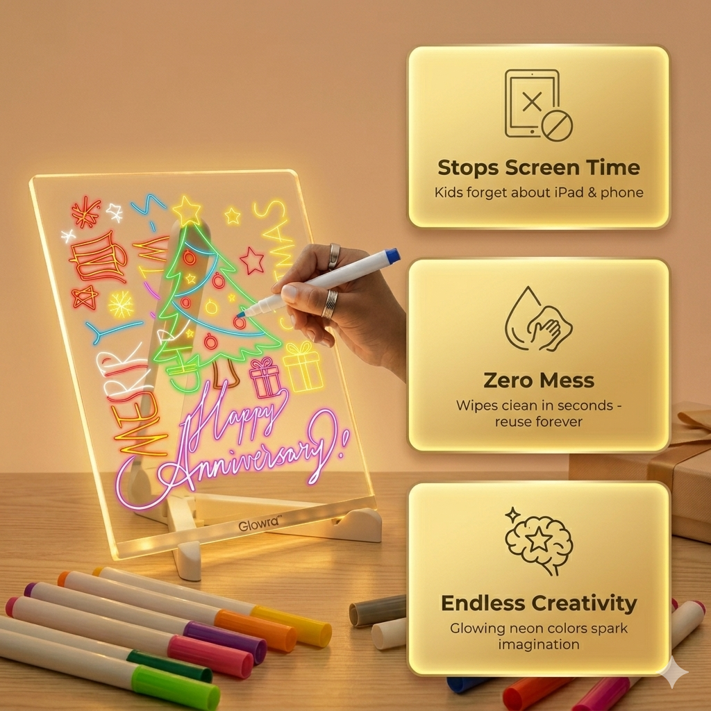 Glowra™ – Premium LED Writing Board