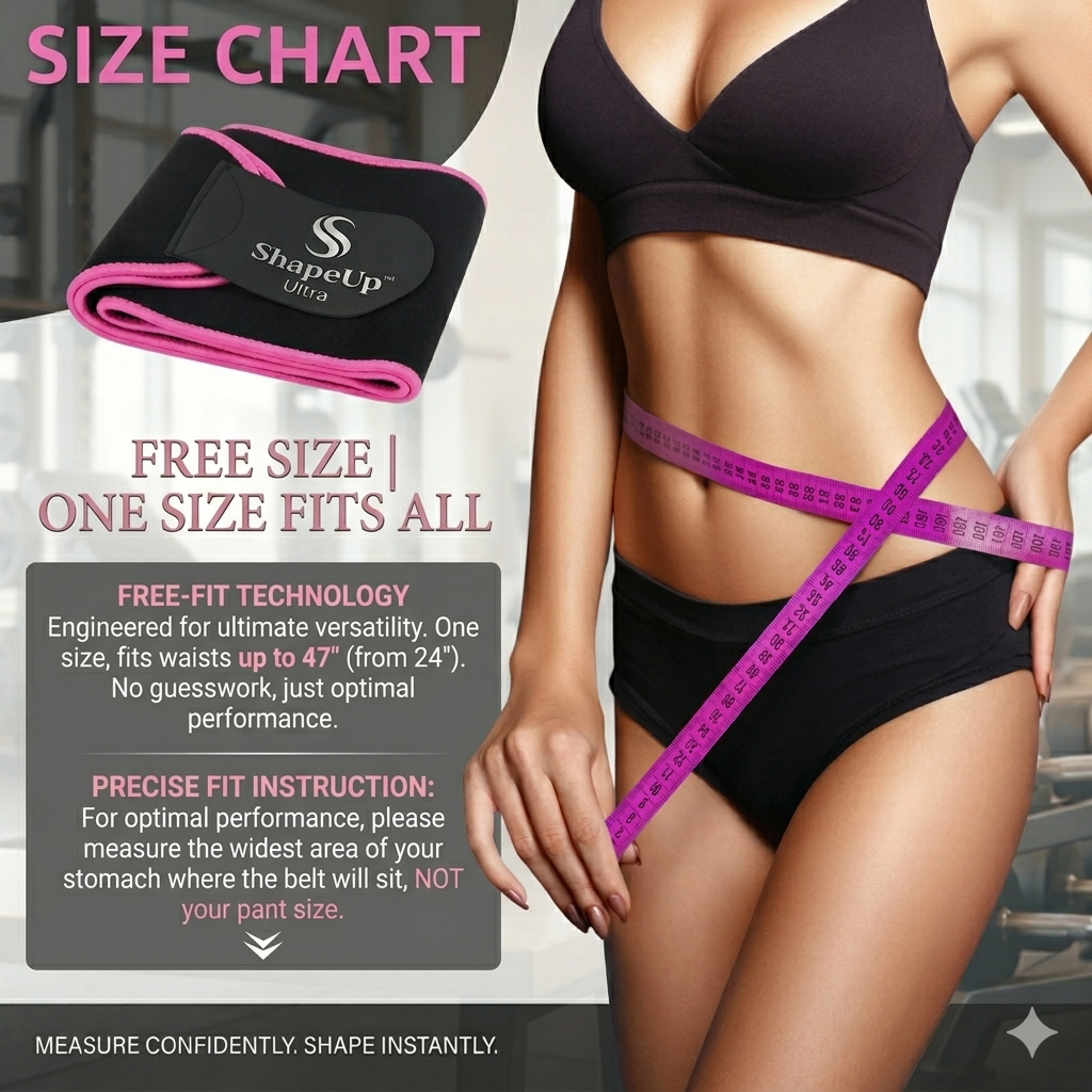 ShapeUp™ Ultra - Premium Sweat Slim Belt for Men & Women |Tummy Trimmer & Belly Fat Burner