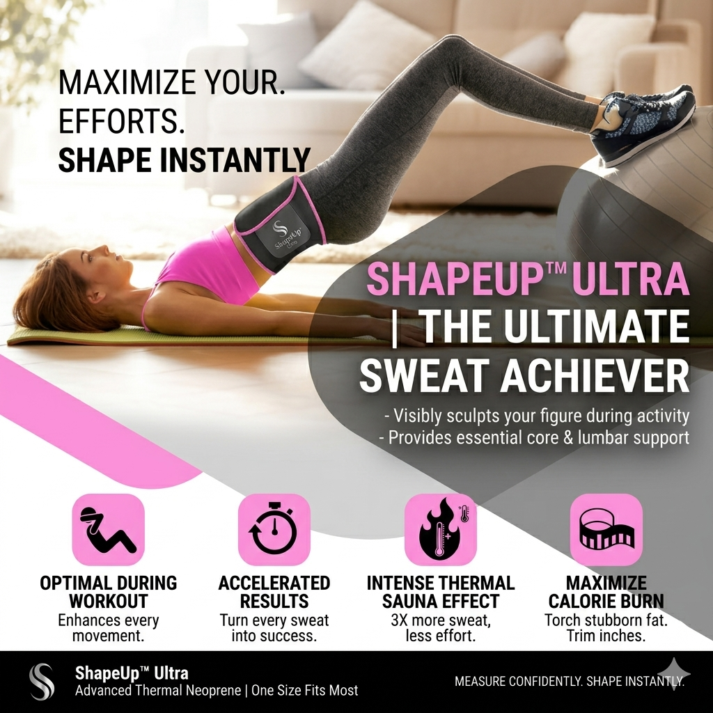 ShapeUp™ Ultra - Premium Sweat Slim Belt for Men & Women |Tummy Trimmer & Belly Fat Burner
