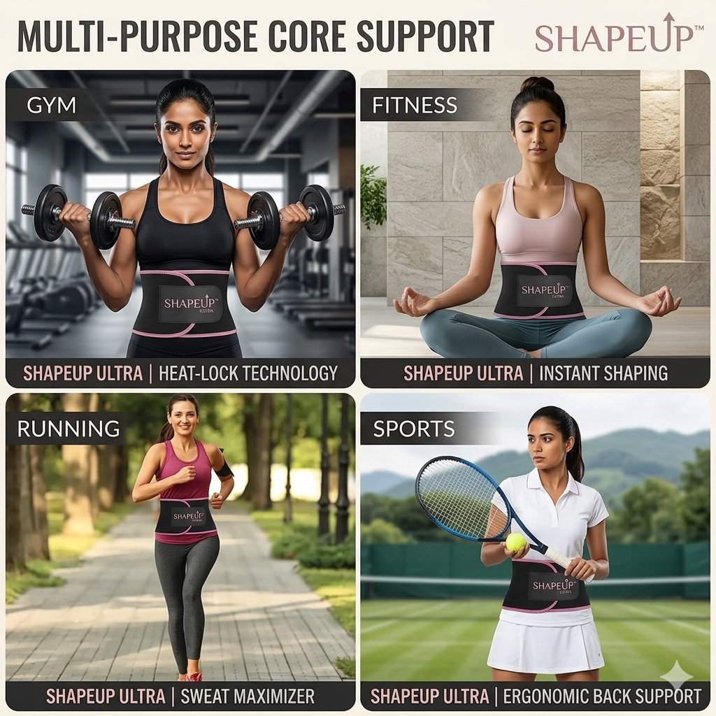 ShapeUp™ Ultra - Premium Sweat Slim Belt for Men & Women |Tummy Trimmer & Belly Fat Burner