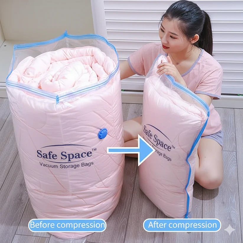 Safe Space™ Vacuum Storage Bags (Pack of 5 + Air Pump)