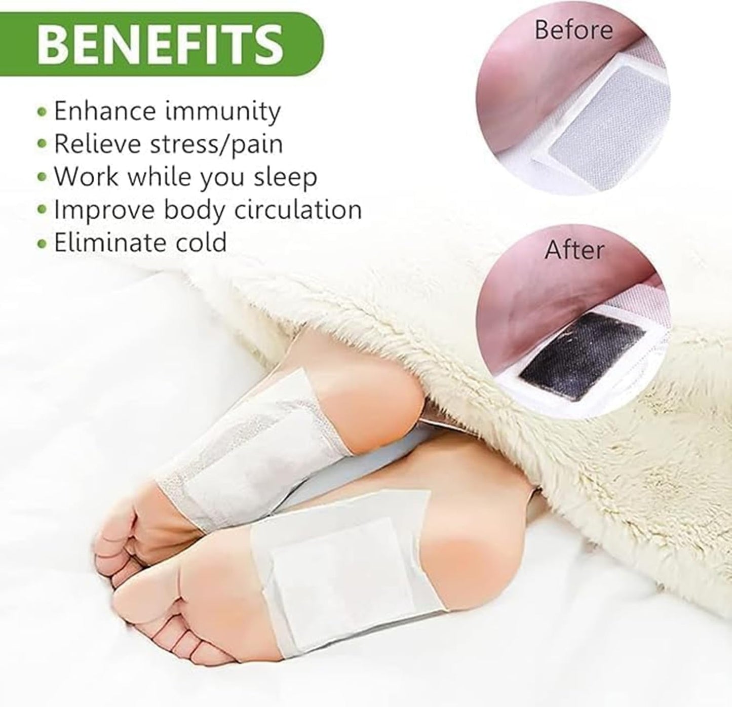 🦶 KINOKI Herbal Foot Patches 🌙 | Deep Detox & Relaxation Therapy 💆‍♂️| BUY 1 GET 1 FREE